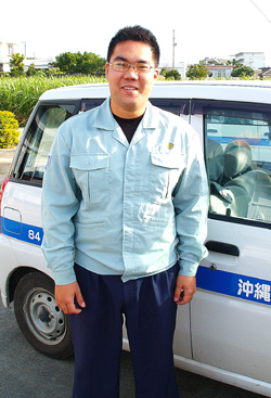 洲鎌宣夫(のぶお)さん(22歳)沖縄電気保安協会 洲鎌宣夫(のぶお)さん(22歳)沖縄電気保安協会